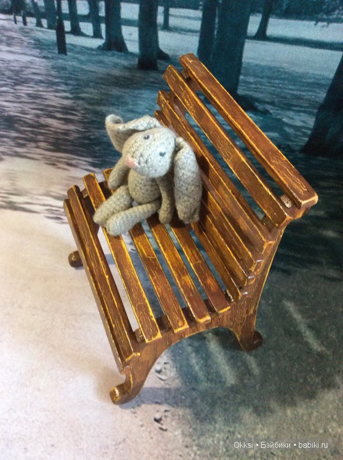 Декорирование скамеечки для кукол (фото 10)