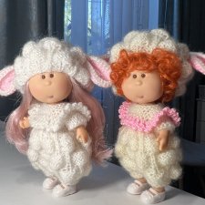 Костюмчики Овечка и Котенок на картошек 14 см