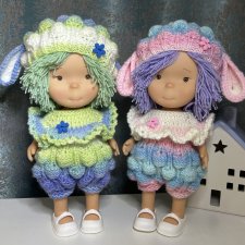 Вязаный костюмчик "Овечка" на Мини Мию 23 см