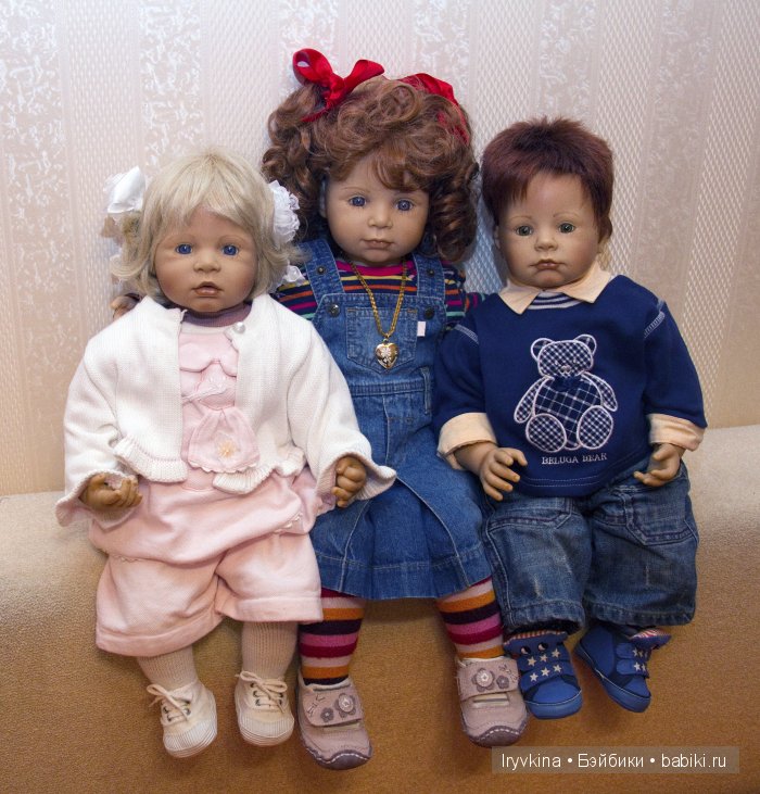 Angelina (62 см), Marie (56 см) и Til(56 см) от Bettine Klemm