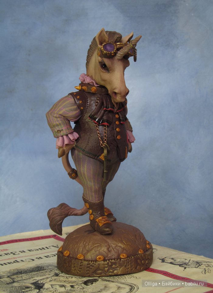 Единорог из Алисы — Авторские куклы ручной работы: текстильные (фото 4)