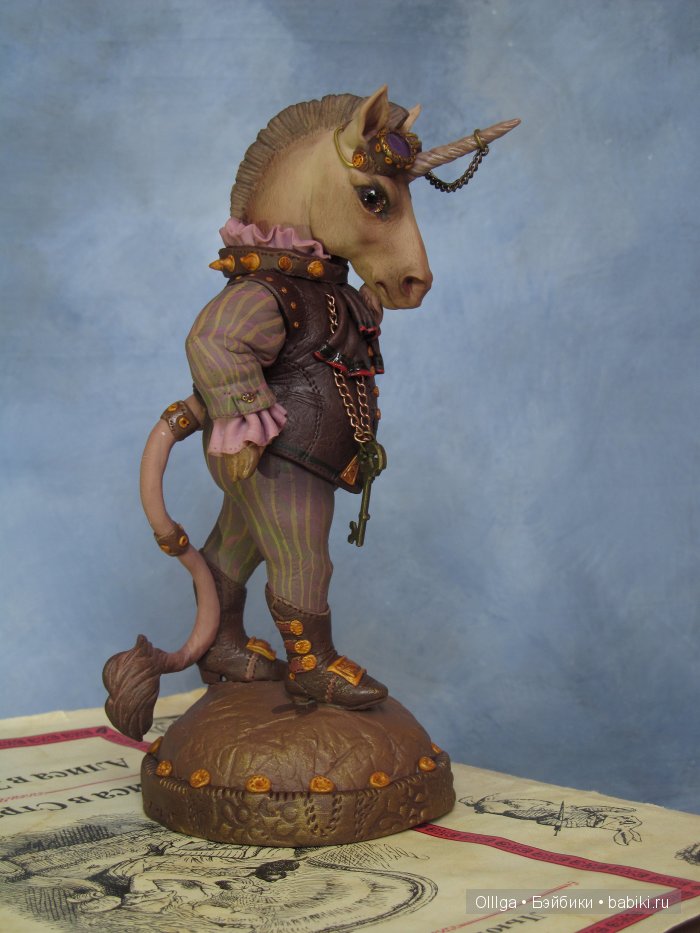 Единорог из Алисы — Авторские куклы ручной работы: текстильные (фото 5)