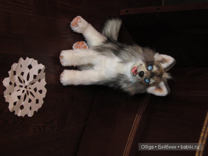 Большой хаски — Текстильные игрушки и примитивы: кофейные (фото 10)