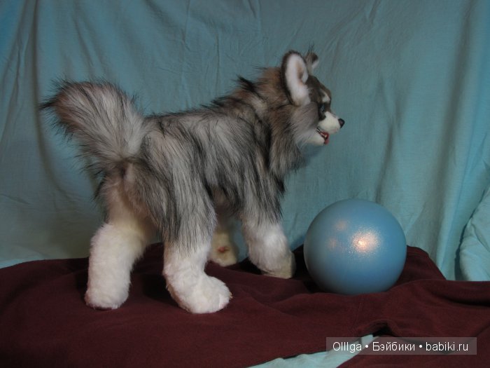 Большой хаски — Текстильные игрушки и примитивы: кофейные (фото 9)