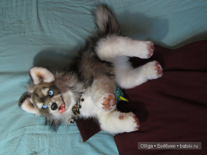 Большой хаски — Текстильные игрушки и примитивы: кофейные (фото 7)