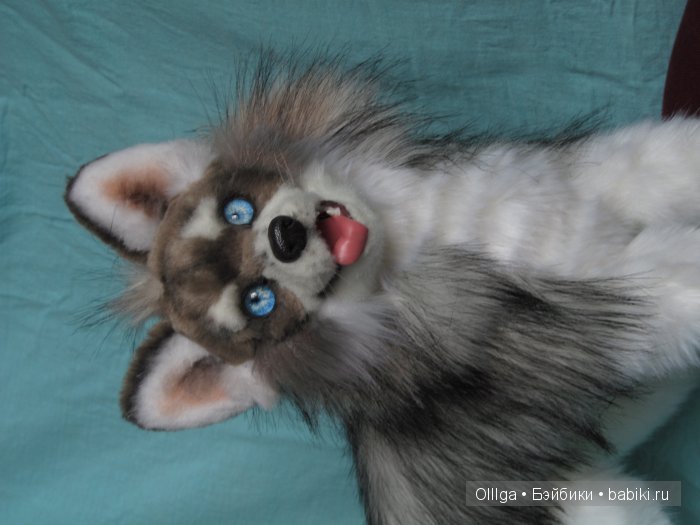 Большой хаски — Текстильные игрушки и примитивы: кофейные (фото 3)