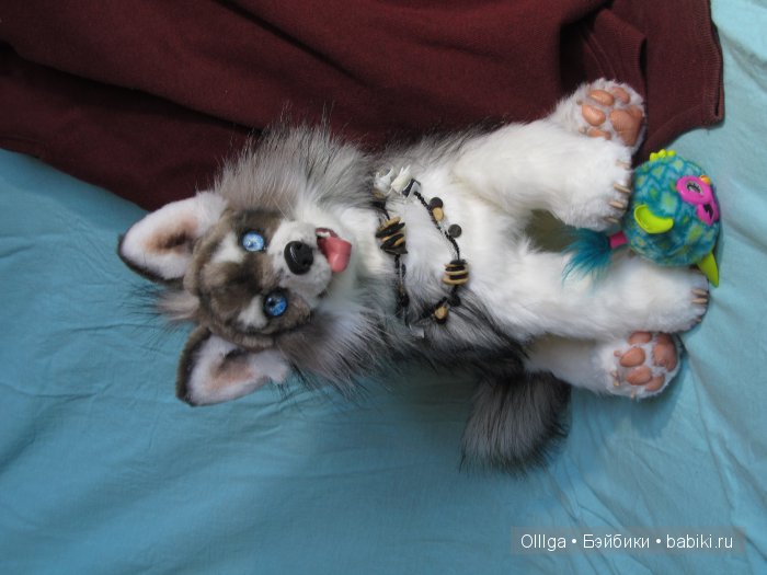 Большой хаски — Текстильные игрушки и примитивы: кофейные (фото 5)