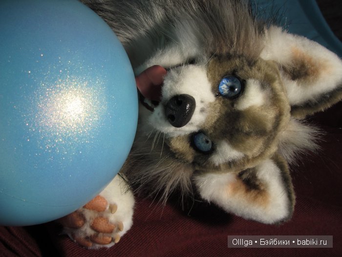 Большой хаски — Текстильные игрушки и примитивы: кофейные (фото 4)