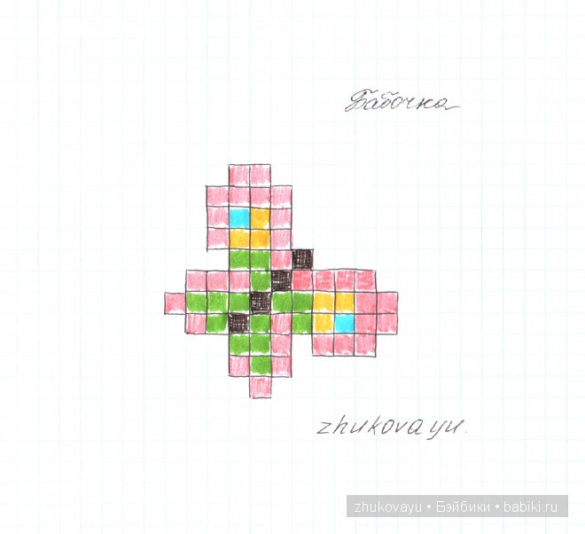 Бабочки из бисера! Схема и объяснения с рисунками на фото (фото 2)