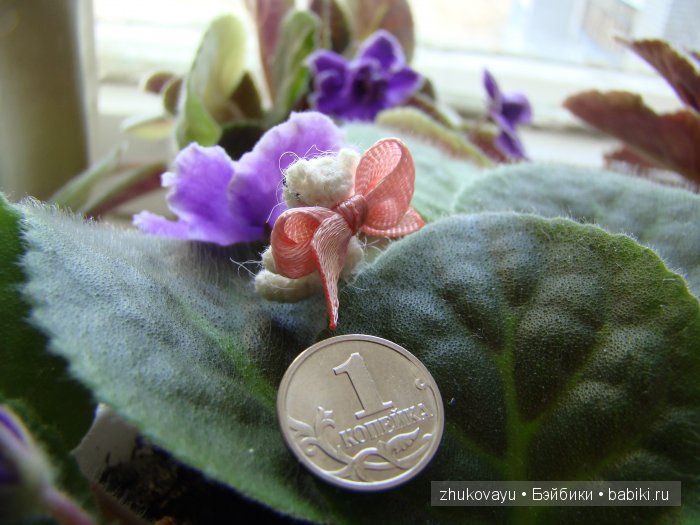 Копеечный медвежонок. Игрушка вязанная крючком (фото 5)