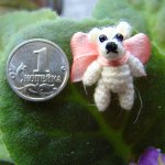 Копеечный медвежонок. Игрушка вязанная крючком