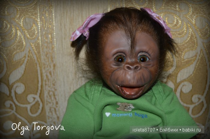 Обезьянка реборн Орли из молда Бинки от Denise Pratt