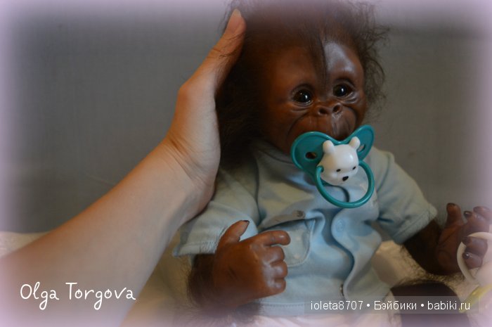 Обезьянка реборн Орли из молда Бинки от Denise Pratt (фото 4)