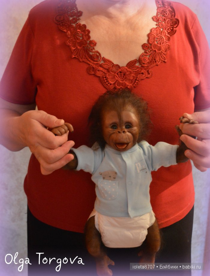 Обезьянка реборн Орли из молда Бинки от Denise Pratt (фото 5)