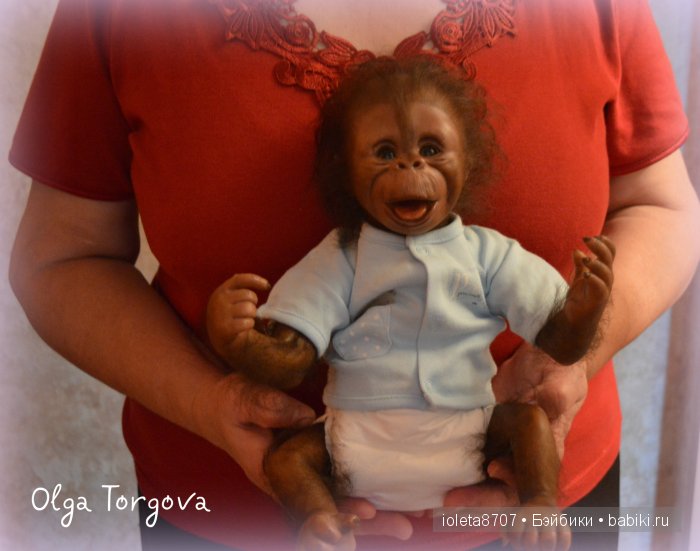 Обезьянка реборн Орли из молда Бинки от Denise Pratt (фото 6)