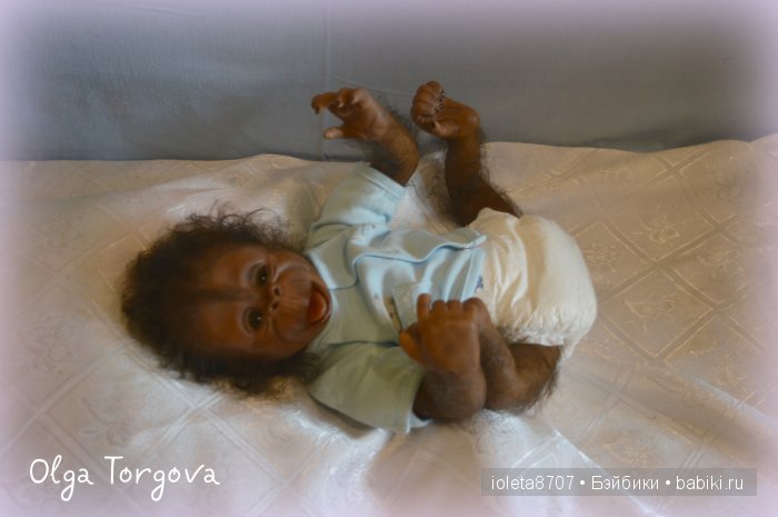 Обезьянка реборн Орли из молда Бинки от Denise Pratt (фото 8)
