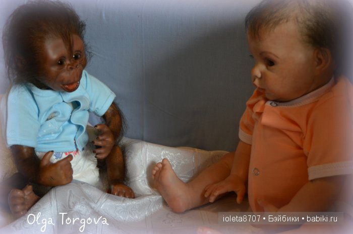 Обезьянка реборн Орли из молда Бинки от Denise Pratt