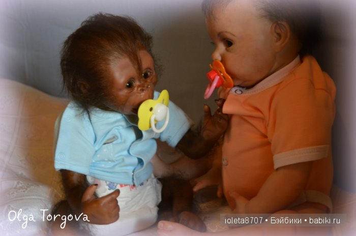 Обезьянка реборн Орли из молда Бинки от Denise Pratt