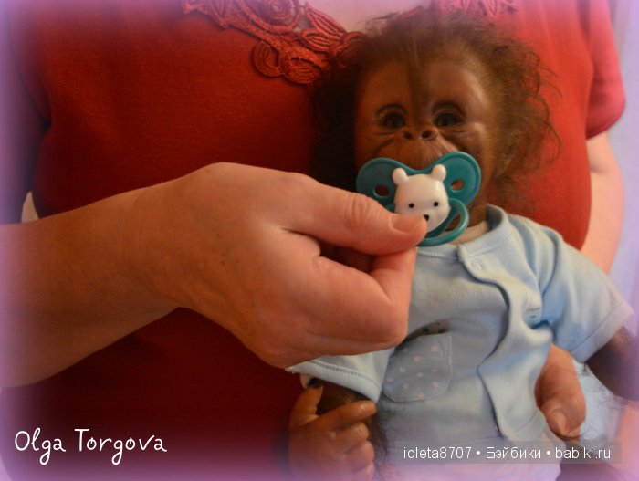 Обезьянка реборн Орли из молда Бинки от Denise Pratt (фото 7)