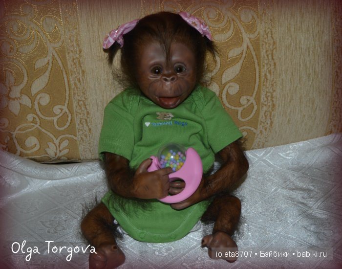 Обезьянка реборн Орли из молда Бинки от Denise Pratt