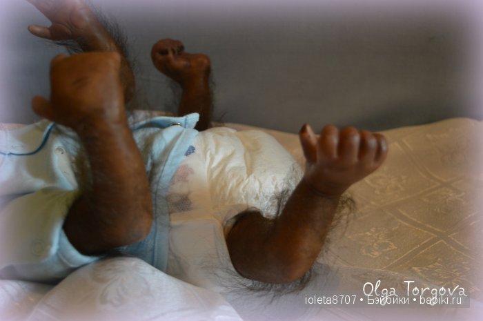 Обезьянка реборн Орли из молда Бинки от Denise Pratt (фото 9)