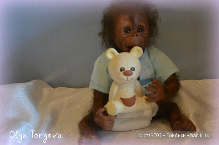 Обезьянка реборн Орли из молда Бинки от Denise Pratt