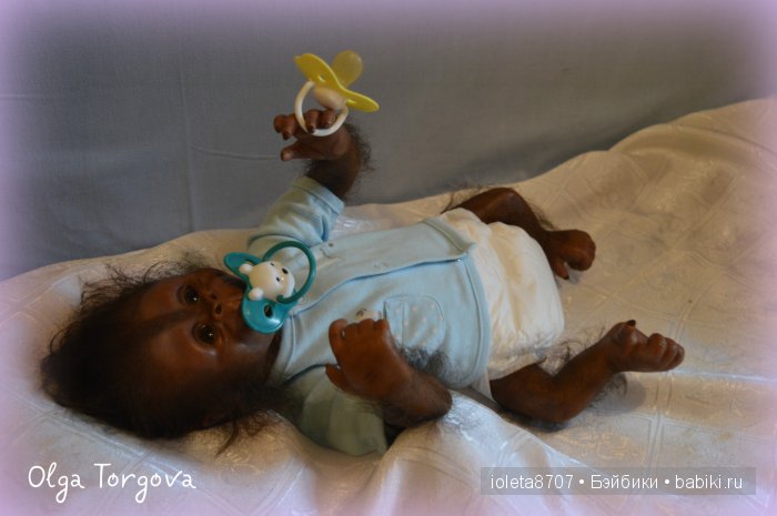 Обезьянка реборн Орли из молда Бинки от Denise Pratt (фото 3)