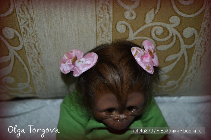 Обезьянка реборн Орли из молда Бинки от Denise Pratt