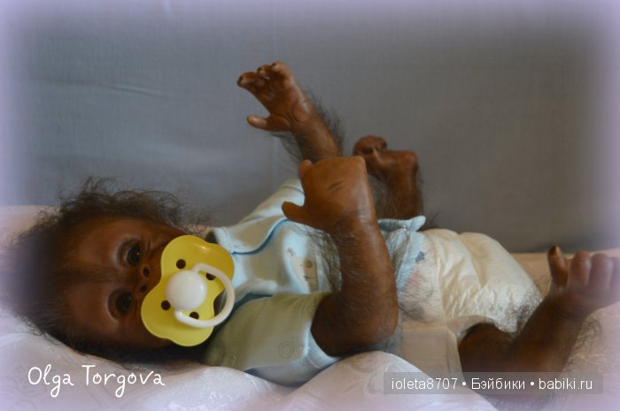 Обезьянка реборн Орли из молда Бинки от Denise Pratt (фото 10)
