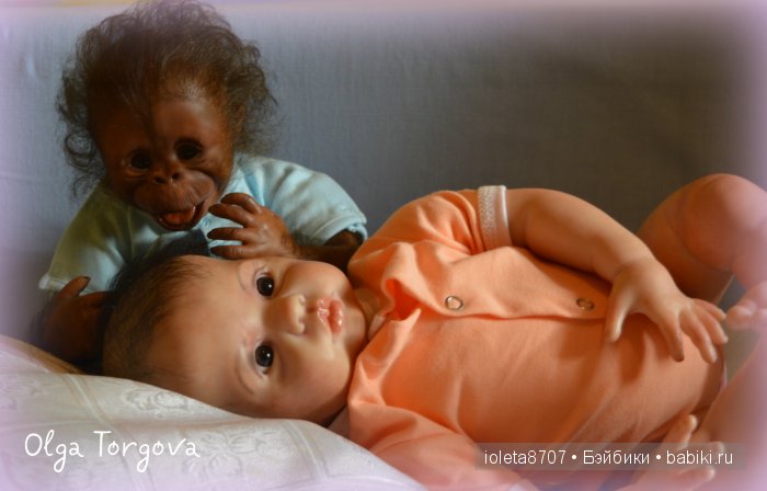 Обезьянка реборн Орли из молда Бинки от Denise Pratt