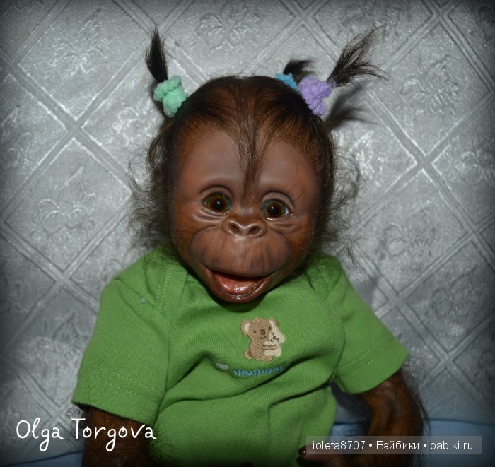 Обезьянка реборн Орли из молда Бинки от Denise Pratt