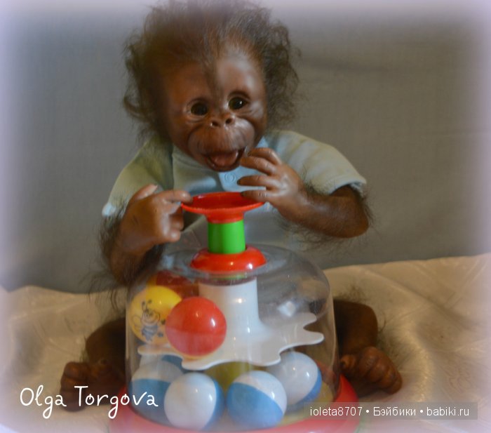 Обезьянка реборн Орли из молда Бинки от Denise Pratt