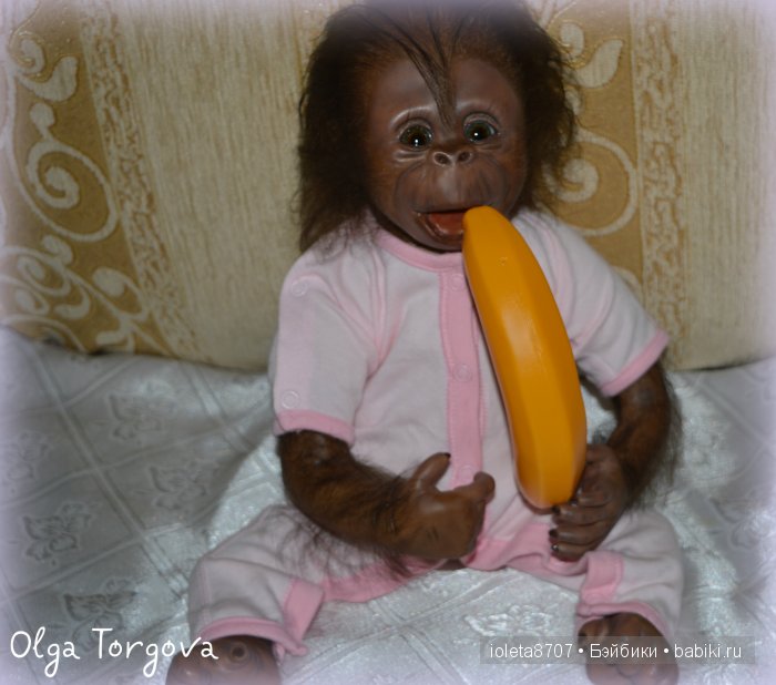 Обезьянка реборн Орли из молда Бинки от Denise Pratt