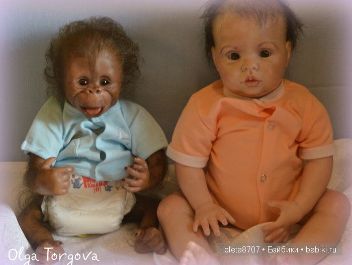 Обезьянка реборн Орли из молда Бинки от Denise Pratt