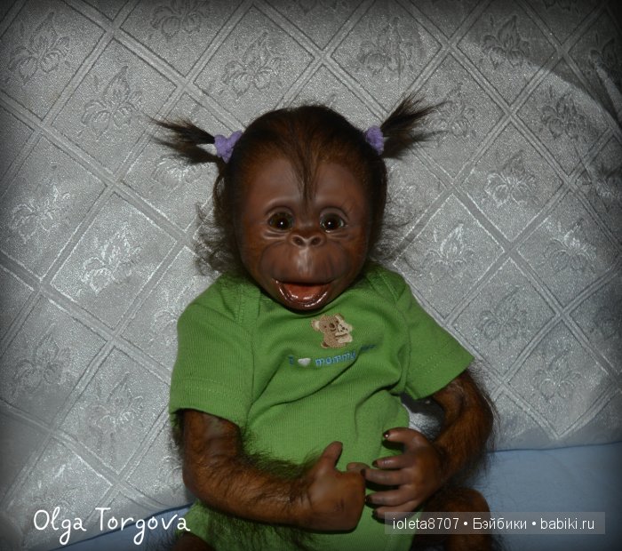 Обезьянка реборн Орли из молда Бинки от Denise Pratt