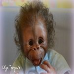 Обезьянка реборн Орли из молда Бинки от Denise Pratt