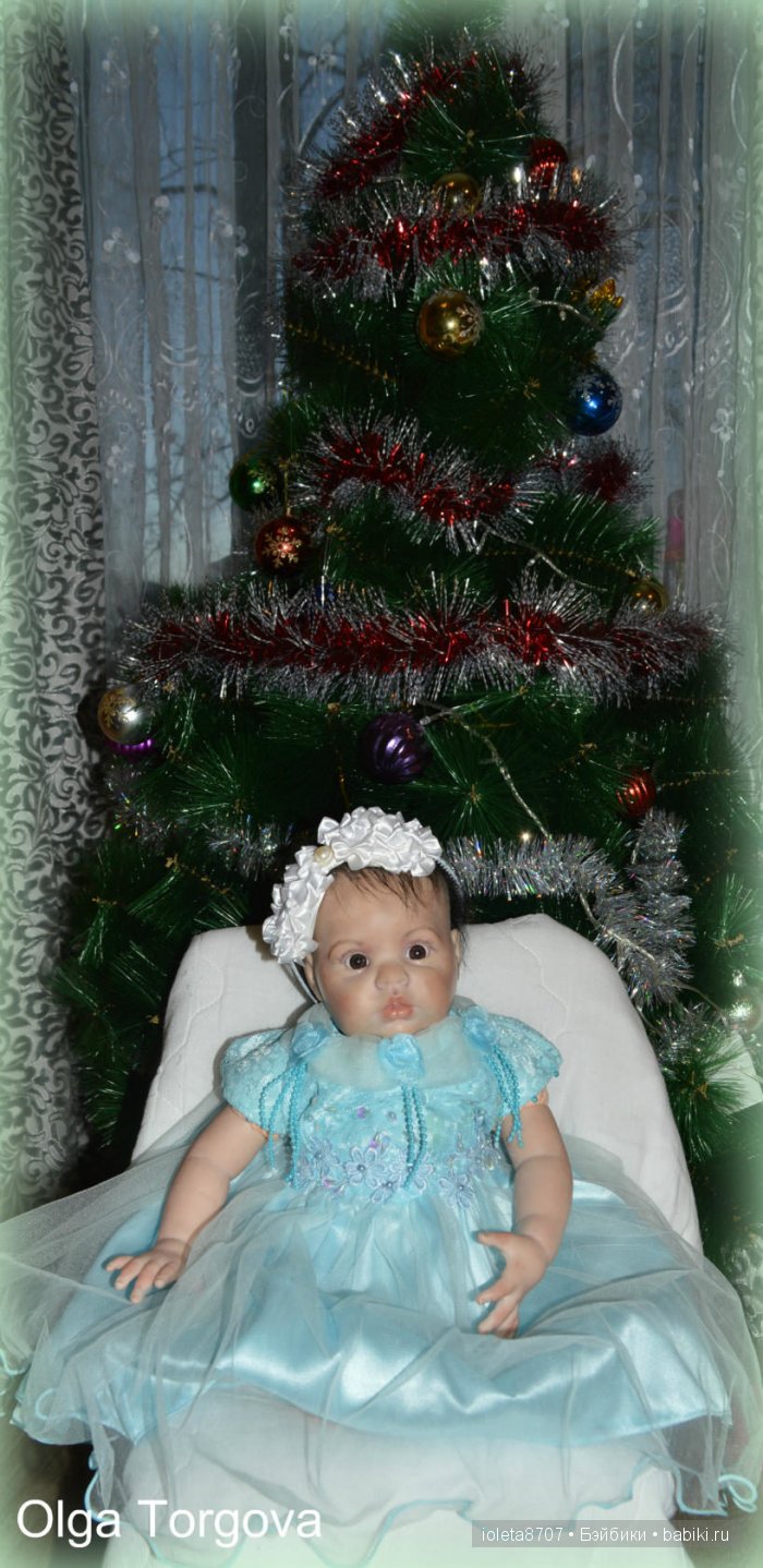 Наша Новогодняя сессия. Кукла реборн Камилла из молда Шанель (фото 4)