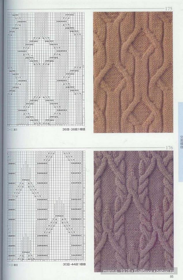 Схемы кос для вязания спицами: большая подборка рельефных узоров (фото 3)