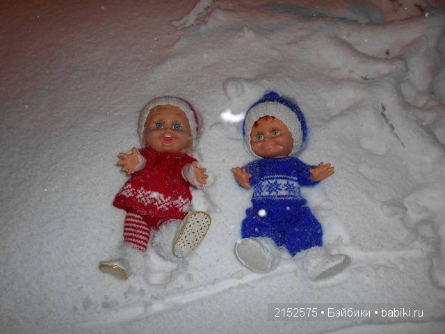 Первый снег. Куклы Galoob baby face (фото 8)