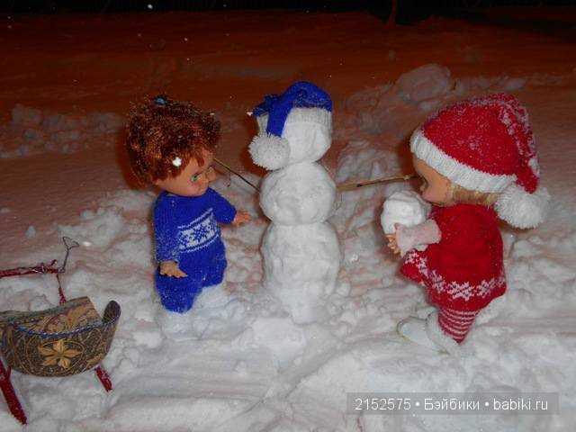 Первый снег. Куклы Galoob baby face (фото 4)