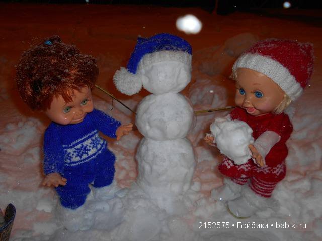 Первый снег. Куклы Galoob baby face (фото 3)
