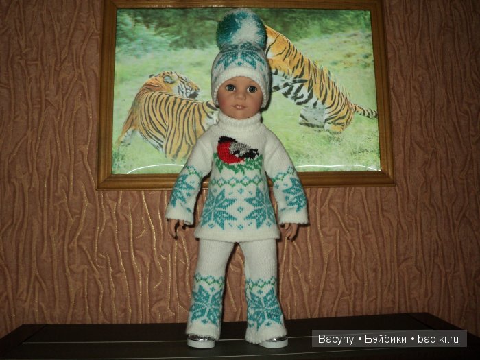 Костюм со снегирем — Одежда и обувь для кукол своими руками: фото (фото 6)