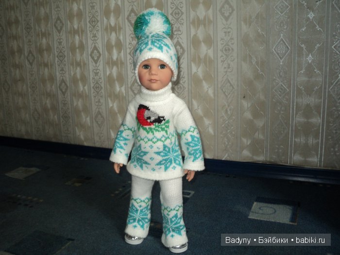 Костюм со снегирем — Одежда и обувь для кукол своими руками: фото (фото 4)