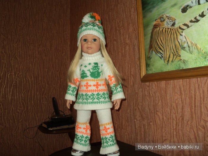 Костюм для куклы Готц - Снеговик (фото 3)