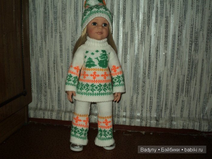 Костюм для куклы Готц - Снеговик (фото 6)