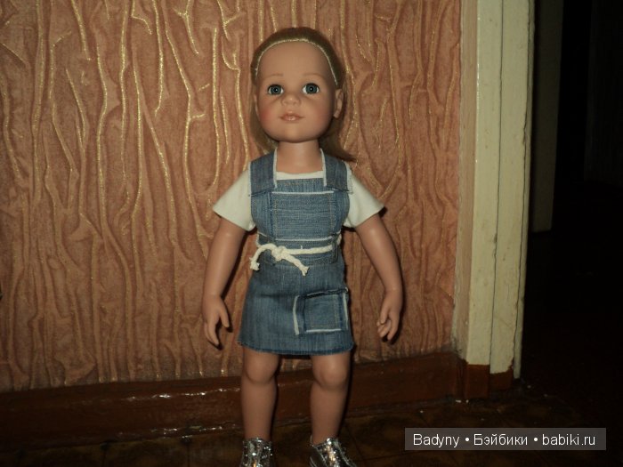 Сарафанчик джинсовый для куклы Готц (фото 2)