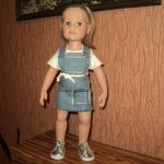 Сарафанчик джинсовый для куклы Готц