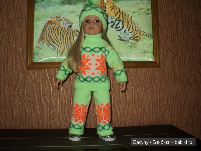 Лыжный костюм .Пора готовиться к зиме.Костюм связан на спицах (фото 8)