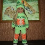 Лыжный костюм .Пора готовиться к зиме.Костюм связан на спицах.