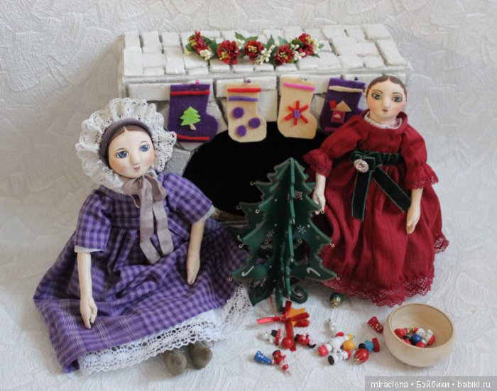 Новогодние радости — Авторские куклы в антикварном стиле: будуарные (фото 5)